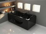 Veiling - whirlpool massagebad Zwart - Half vrijstaand 1800x, Nieuw