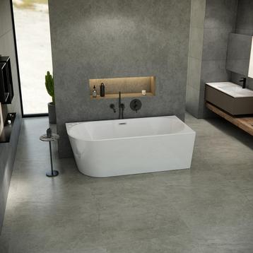 Vrijstaand whirlpool hoekbad Luciano acryl glans wit beschikbaar voor biedingen