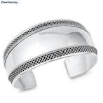 Zilveren klemarmband Bali design 32 mm, Sieraden, Tassen en Uiterlijk, Verzenden, Nieuw, Zilver