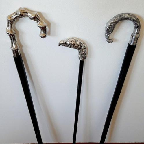 Wandelstok (3) - Ebbenhout, Antiek en Kunst, Kunst | Designobjecten