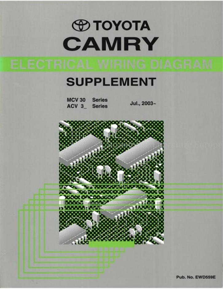 2003 TOYOTA CAMRY ELECTRISCHE SCHEMA (SUPPLEMENT), Auto diversen, Handleidingen en Instructieboekjes