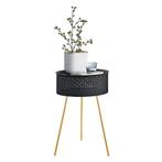 [en.casa] Salontafel Forshaga rond zwart en goud 65xØ40 cm
