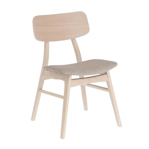 *WOONWINKEL* Kave Home Selia Eiken Stoel Retro, Huis en Inrichting, Stoelen, Nieuw, Stof, Verzenden