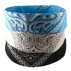 Fako Fashion® - 3-Pack Paisley Bandana - Boeren Zakdoek -, Verzenden, Nieuw