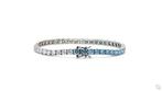 Armband - 18 karaat Platina, Witgoud - 10.84ct. tw. Blauw, Sieraden, Tassen en Uiterlijk, Armbanden, Nieuw