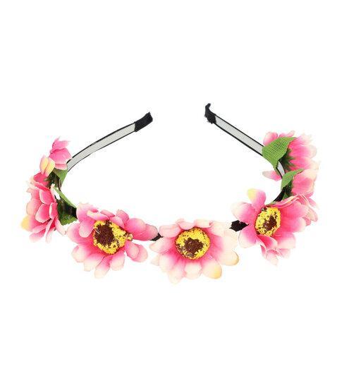Haarband Diadeem Bloemen 3cm Fuchsia Roze, Sieraden, Tassen en Uiterlijk, Uiterlijk | Haarverzorging, Verzenden