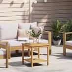 vidaXL Bijzettafel Olie naturel 45 x 45 x 45 cm Massief, Minder dan 50 cm, Verzenden, Nieuw, Minder dan 50 cm