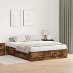 vidaXL Opbergbedframe Rook eik 160x200 cm, Bruin, Verzenden, 200 cm, 160 cm