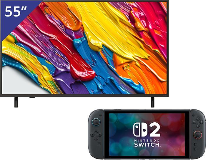 LG 55 inch QNED 4K TV + Nintendo Switch 2, Spelcomputers en Games, Games | Sony PlayStation 5, Nieuw