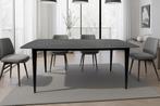 Moderne eettafel MILANO 160 cm antraciet keramiek zwarte, Huis en Inrichting, Tafels | Eettafels, Ophalen of Verzenden, Nieuw