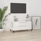 vidaXL Tv-meubel 102x44,5x50 cm bewerkt hout hoogglans wit, Nieuw, Verzenden