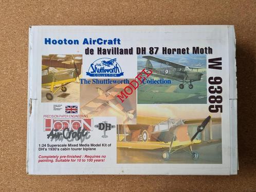 Hooton Aircraft de Havilland DH 87 Hornet Moth 1:24 mixed, Hobby en Vrije tijd, Modelbouw | Vliegtuigen en Helikopters, Verzenden