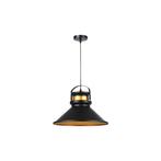 Hanglamp | Tao | Ø37cm | 1-lichts | Zwart | E27, Huis en Inrichting, Nieuw, Ophalen of Verzenden, Metaal