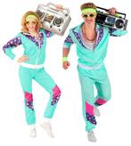 Neon 80S Trainingspak Fout Lichtblauw, Kleding | Heren, Carnavalskleding en Feestkleding, Nieuw, Verzenden