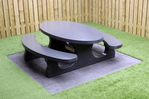 Rockwood® Betonnen Picknickset Antraciet Gelakt RAL 7016, Tuin en Terras, Picknicktafels, Nieuw, Hout, Rechthoekig, Ophalen of Verzenden