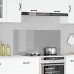 vidaXL Keuken Spatscherm Lichtgrijs 110 x 50 cm gehard glas, Verzenden, Nieuw