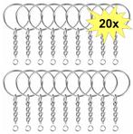 Fako Bijoux® - Sleutelringen Met Ketting - Sleutelhanger, Hobby en Vrije tijd, Kralen en Sieraden maken, Verzenden, Nieuw