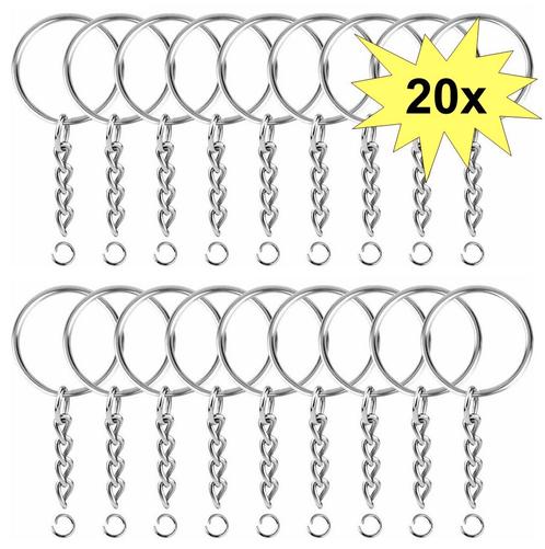 Fako Bijoux® - Sleutelringen Met Ketting - Sleutelhanger, Hobby en Vrije tijd, Kralen en Sieraden maken, Verzenden
