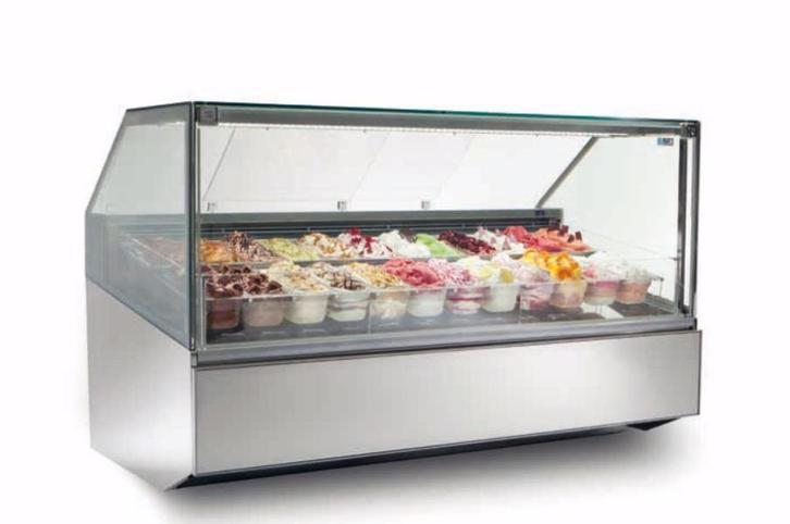 LED Schepijsvitrine | 12 bakken, 5 liter | 119x110x135(h) cm, Zakelijke goederen, Horeca | Keukenapparatuur, Verzenden