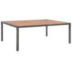 vidaXL Tuintafel 200x150x74 cm poly rattan en massief, Tuin en Terras, Tuintafels, Verzenden, Nieuw