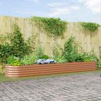 vidaXL Verhoogde plantenbak Bruin 400 x 80 x 44 cm Staal, Verzenden, Nieuw, Metaal
