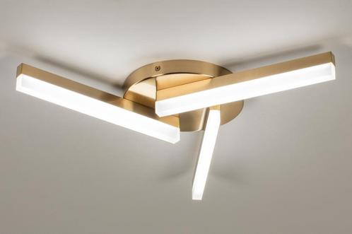 Rietveld Plafondlampen - Wit, Goud - Kunststof, Metaal, Huis en Inrichting, Lampen | Plafondlampen, Verzenden