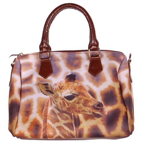 Handtas Giraffe NIEUW, Sieraden, Tassen en Uiterlijk, Tassen | Damestassen, Bruin, Nieuw, Ophalen of Verzenden