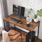 Compact industrieel bureau 120 cm met metalen onderstel, Verzenden, Nieuw