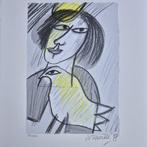 Corneille (1922-2010) - Madame et Oiseau jaune