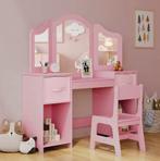 Kinderkaptafel met Stoel en Drievoudige Spiegel Set, Verzenden, Nieuw