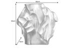 Vaas LIQUID 30cm hammer hamerslag effect silver - 44877, Huis en Inrichting, Woonaccessoires | Vazen, Ophalen of Verzenden, Nieuw