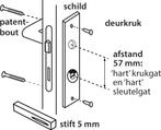 Starx Deurklink Zilver - RVS Look – Deurbeslag – Deurschild, Ophalen of Verzenden, Zo goed als nieuw