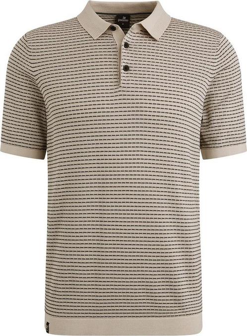 Vanguard Knitted Poloshirt Print Beige maat XL Heren, Kleding | Heren, Polo's, Beige, Nieuw, Maat 56/58 (XL), Verzenden