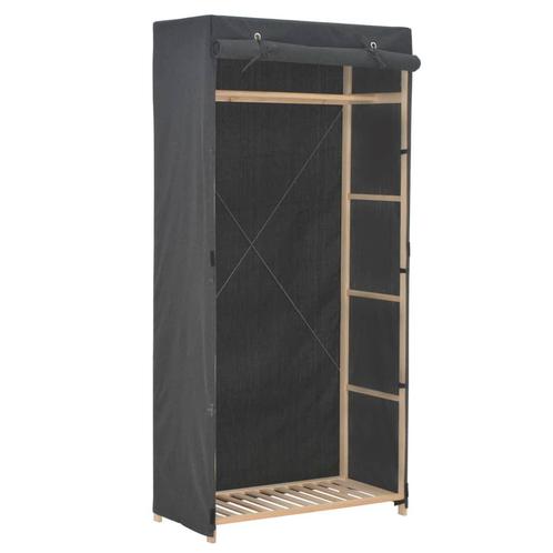 vidaXL Kledingkast 79x40x170 cm stof grijs, Huis en Inrichting, Kasten | Kledingkasten, Nieuw, Verzenden