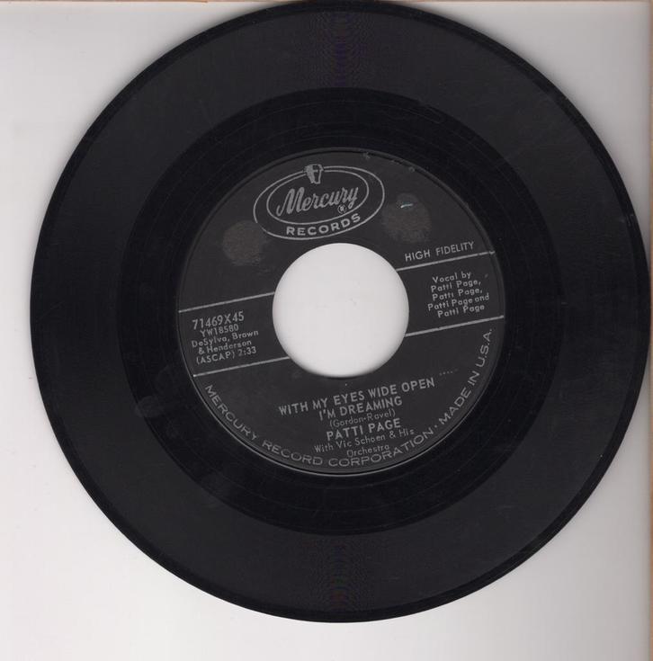 Patti Page – With My Eyes Wide Open Im Dreaming / My M..., Cd's en Dvd's, Vinyl Singles, Verzenden