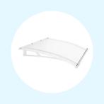 Deurluifel LT XL Getoogd acrylaat mat Edelstaal V2A 2050x..., Doe-het-zelf en Verbouw, Kozijnen en Schuifpuien, Verzenden, Nieuw
