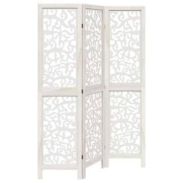 Kamerscherm 3 Panelen Wit Paulownia - Retourdeal! 35% Kor... beschikbaar voor biedingen