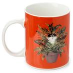Beker Kat in Plantpot - Kim Haskins - Porselein - Rood - 300, Ophalen of Verzenden, Nieuw