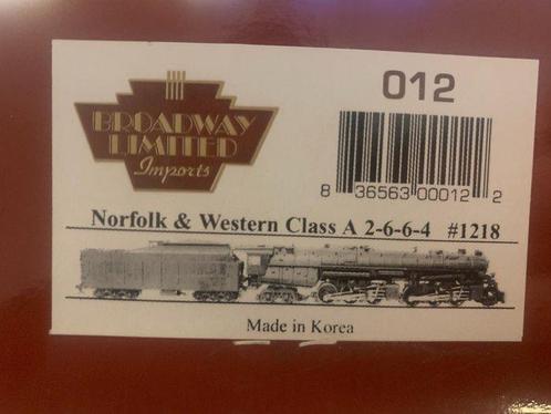 Broadway Limited H0 - #1218 - Modeltrein (1) - Norfolk &, Hobby en Vrije tijd, Modeltreinen | H0