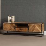 Tv-meubel Mangohout Gwenn 165 cm, Verzenden, 150 tot 200 cm, Nieuw, Minder dan 100 cm