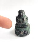 Oud-Indochinese Brons Zittende Happy Po Taj Boeddha op