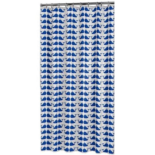 Douchegordijn Sealskin Whale 180x200 cm PEVA Blauw, Doe-het-zelf en Verbouw, Sanitair, Ophalen of Verzenden