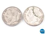 Online veiling: 2 Zilveren 5 francs leopold belgie 1871,