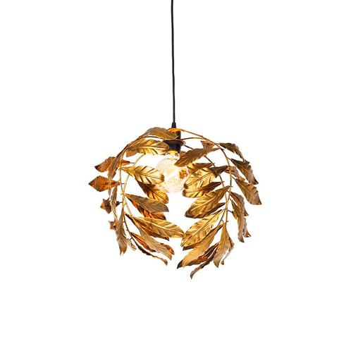Vintage hanglamp antiek goud 40 cm - Linden, Huis en Inrichting, Lampen | Hanglampen, Nieuw, Overige materialen, 75 cm of meer
