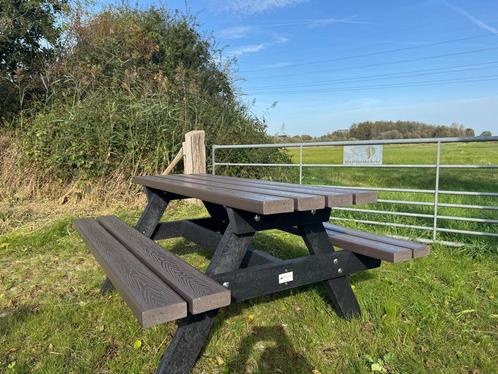 Rockwood® Picknicktafel Woodblend Quartz Brown - Zwaar, Tuin en Terras, Picknicktafels, Nieuw, Hout, Rechthoekig, Ophalen of Verzenden