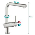 GROHE Minta Keukenkraan - L-uitloop - 360° draaibereik - Met, Verzenden, Zo goed als nieuw