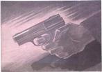 Aanslag op het eenheidsfront op spotprent (lijst optie), Antiek en Kunst, Kunst | Litho's en Zeefdrukken, Verzenden