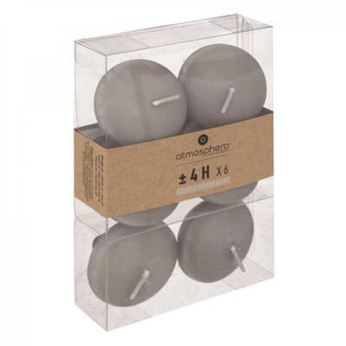 Drijfkaarsen Taupe 6 stuks, Huis en Inrichting, Woonaccessoires | Kandelaars en Kaarsen, Nieuw, Ophalen of Verzenden