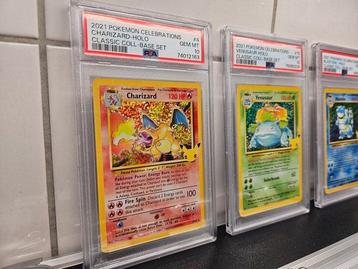 3 Graded card - Blastoise, Charizard, Venasaur Celebrations beschikbaar voor biedingen