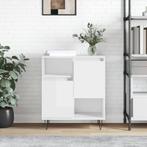 vidaXL Dressoir 60x35x70 cm bewerkt hout hoogglans wit, Verzenden, Nieuw, 50 tot 100 cm, 25 tot 50 cm